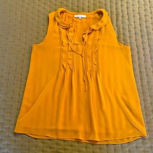 Sleeveless gold top